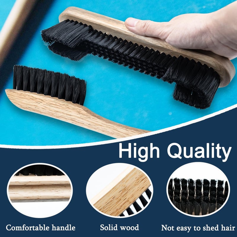 OMTRS Pool Table Brush for Felt, Pool Table Cleaning Kit with Pool Cue Shaft Cleaning, Pool Cue Smoother and Burnisher, Cloth and Pool Stick Slicker, Ferrule Polishing Cotton Billiard Pool Accessories - Image 3